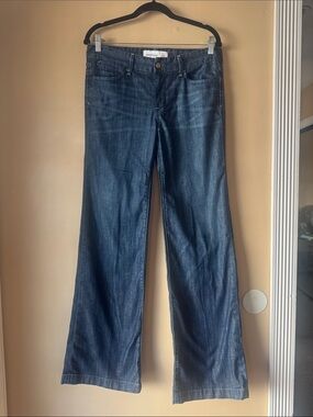 Paper Denim & Cloth Women's Wide-Leg Dark Blue Denim Jeans